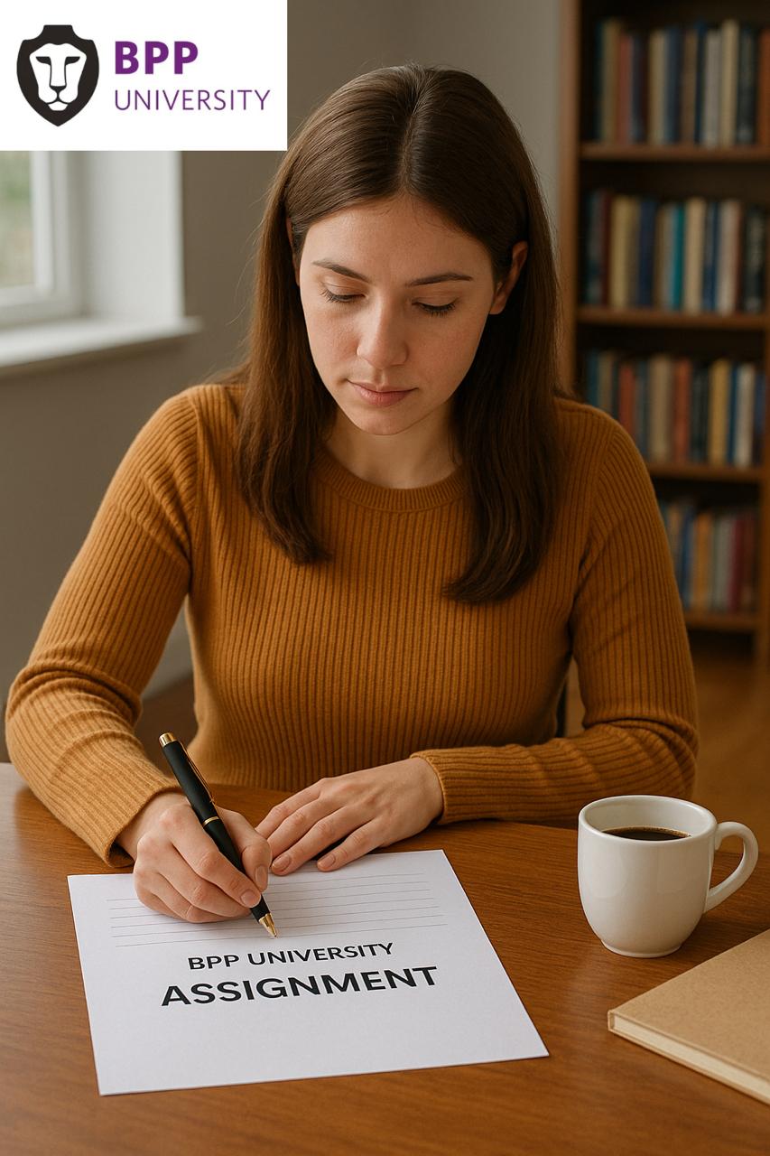 BPP University student working on an assignment